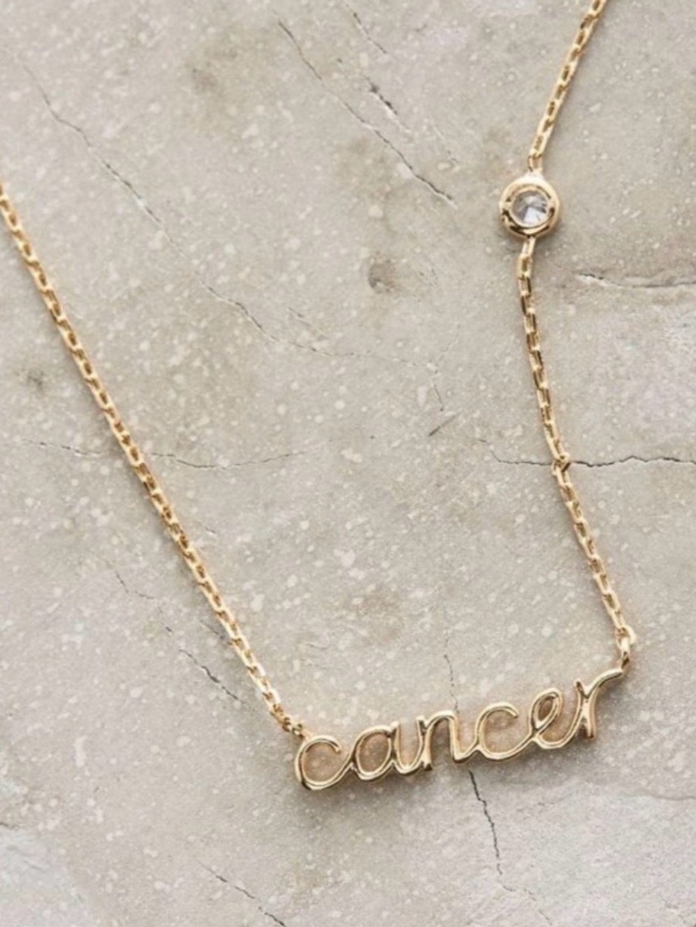 New🌟Anthropologie- Cancer Script Zodiac Necklace